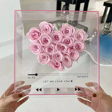 Load image into Gallery viewer, Personalized Mom Acrylic Flower Shadow Box Preserved Rose in a Acrylic Music Box- Premium Real Roses That Last 2 to 3 Years - Valentines Day Gifts for Her Birthday Gifts for Women Gifts Room Décor
