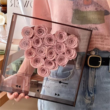 Load image into Gallery viewer, Personalized Mom Acrylic Flower Shadow Box Preserved Rose in a Acrylic Music Box- Premium Real Roses That Last 2 to 3 Years - Valentines Day Gifts for Her Birthday Gifts for Women Gifts Room Décor
