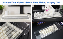 Load image into Gallery viewer, Acrylic Computer Keyboard Cover, Mechanical Keyboard Dust Cover PC Keyboard Cat Protector, Cat Keyboard Protector，Acrylic Computer Keyboard Cover, Mechanical Keyboard Dust Cover Keyboard Protector Cat Keyboard Covers
