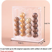 Load image into Gallery viewer, Acrylic Coffee Pod Holder, Coffee Capsule Holder Rack for NESPR Capsules Originalline, Coffee Pod Storage Organizer Stand, Hold 40 Capsules for Kitchen, Office, Coffee Bar
